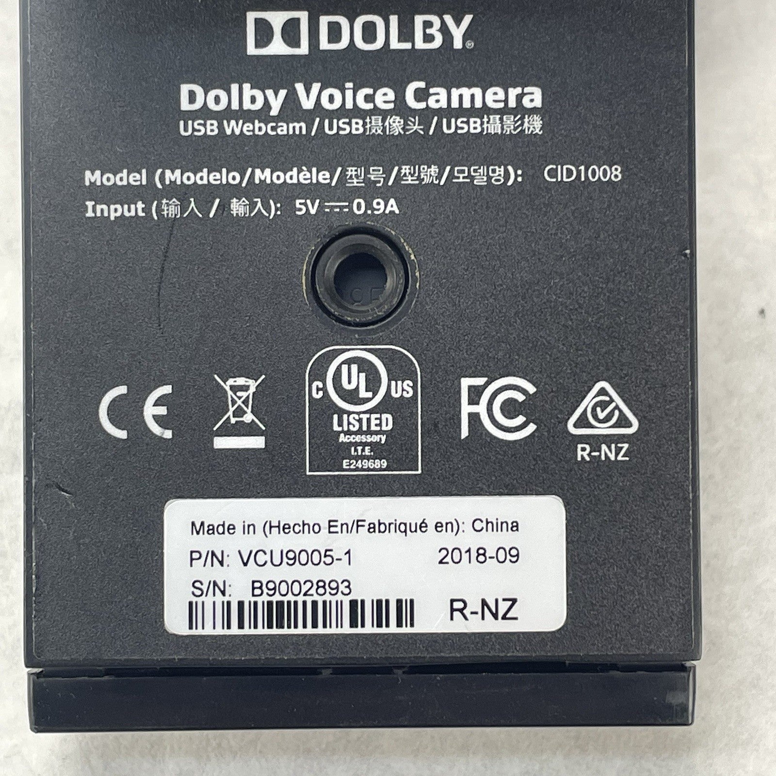 Dolby Voice Camera CID1008 USB Webcam - Untested8