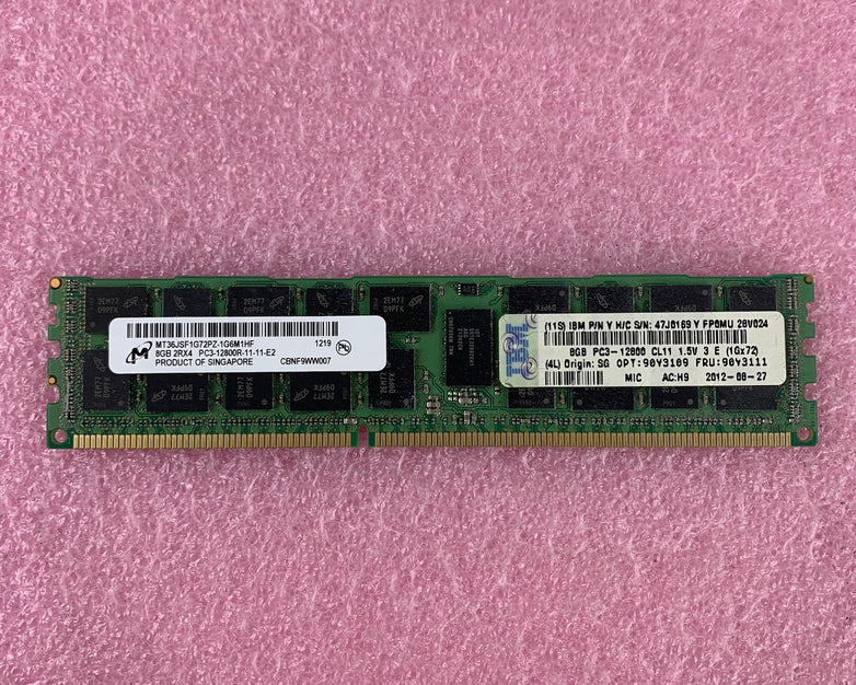 Micron MT36JSF1G72PZ-1G6M1HF 8 GB 2Rx4 DDR3 PC3-12800R ECC REG Server Ram