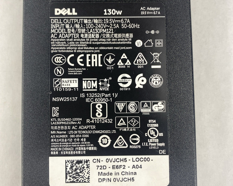 Dell LA130PM121 AC Adapter 130W Mix Lot W/ HA130PM160 & DA130PE1-00 Lot of 3