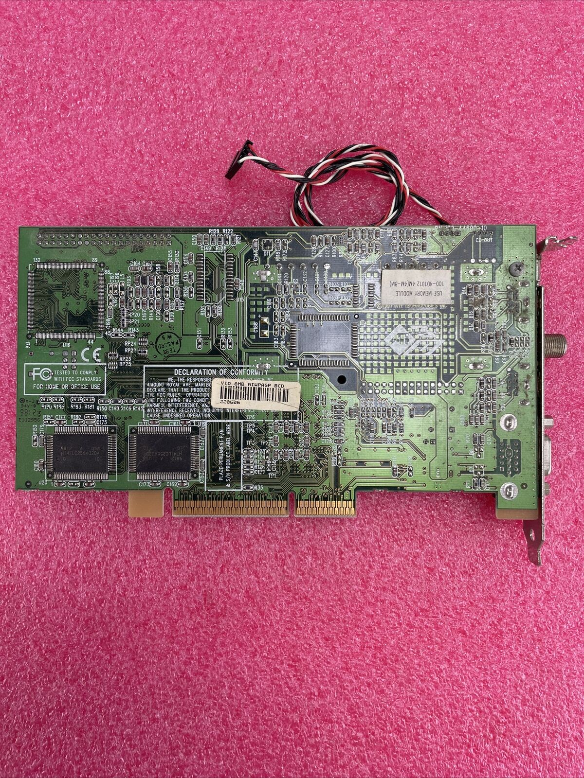ATI 3D Rage Pro AGP 2x 109-44600-10 8MB Graphics Card