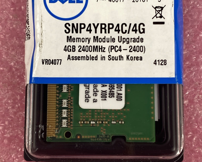 Dell SNP4YRP4C/4G 4GB 2400MHz PC4 Memory Upgrade Laptop Ram