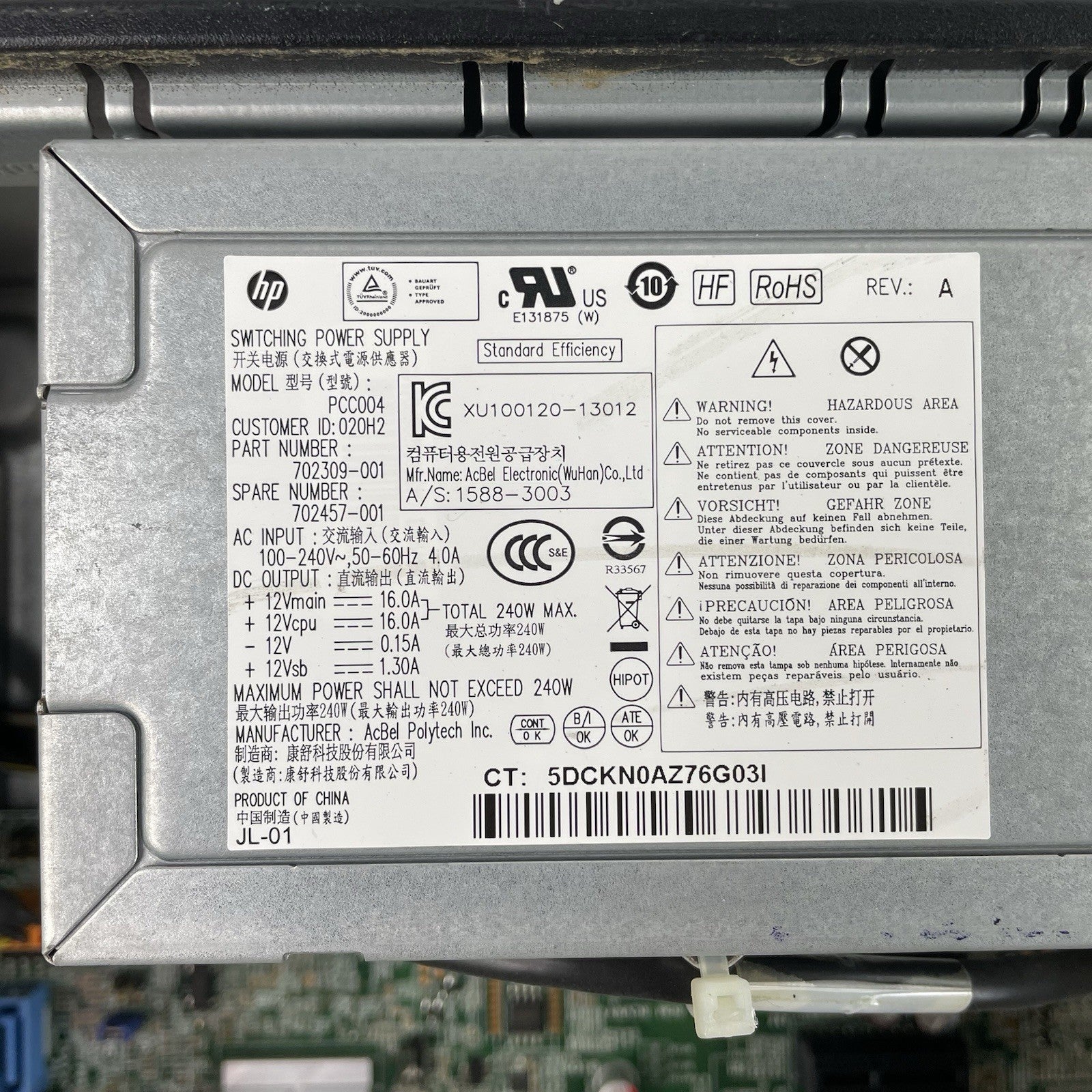 HP ProDesk 400 G1 SFF i3-4130 3.40 GHz 4 GB RAM No HDD/OS13