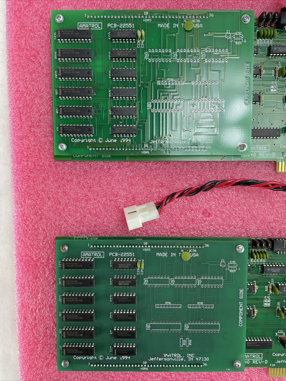 Lot Of 2 PCB 22551 23040 REV D Controller Card