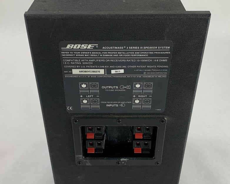 Bose Acoustimass 3 Series III Subwoofer - Tested