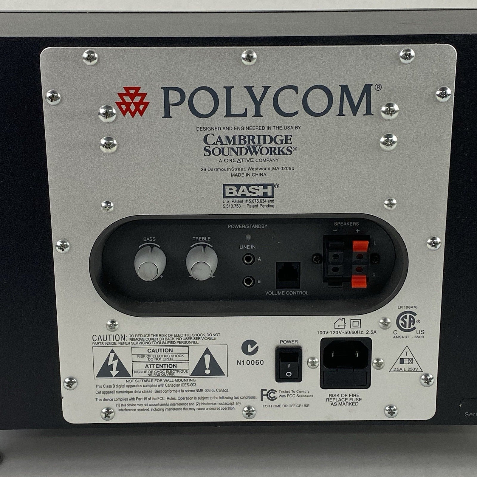 Cambridge Soundworks Polycom C1PLY120 Subwoofer Power Tested