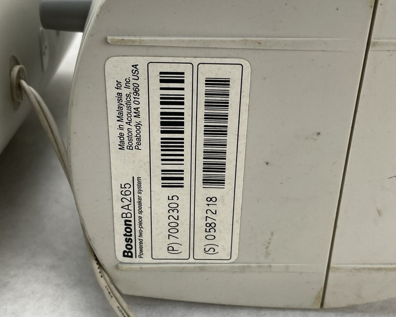 Boston Acoustics BA265 Powered Computer Speakers Multimedia System Beige