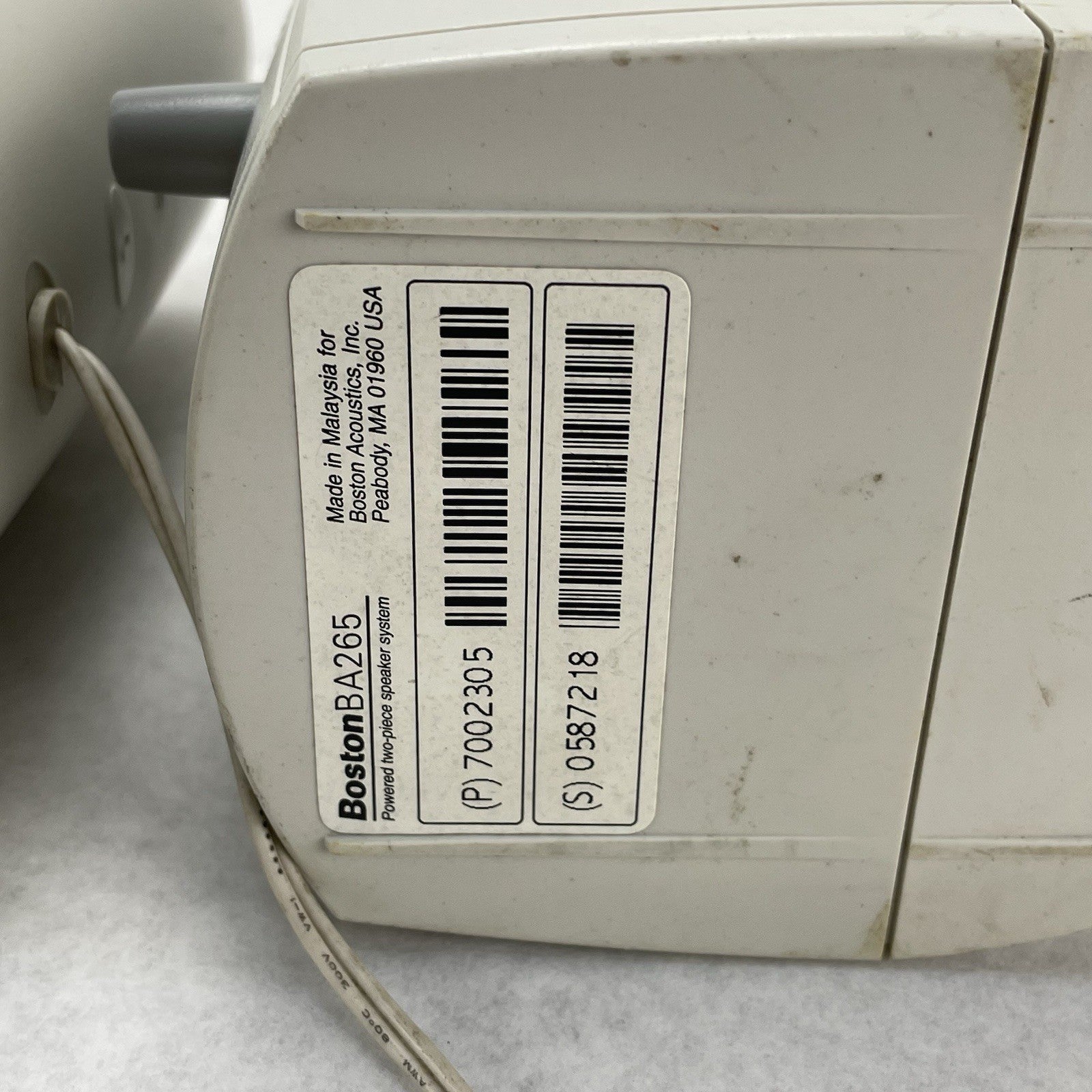 Boston Acoustics BA265 Powered Computer Speakers Multimedia System Beige9