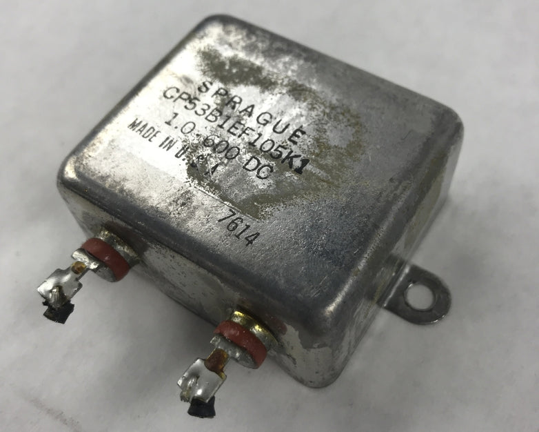 Sprague CP53B1EF105K1 2X1.0-600 DC Capacitor/Relay Unit