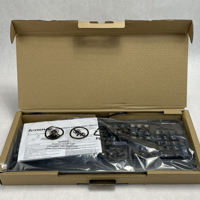 Lenovo 54Y9400 SK-8825 USB Wired Quiet Thin Keyboard Black 104 Keys Pop Out Feet