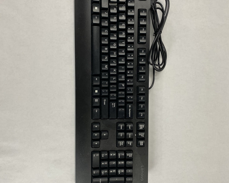 Lenovo SK-8827 KBBH21 KU-1619 USB Wired Black Keyboards Tested (Mixed Lot of 4)