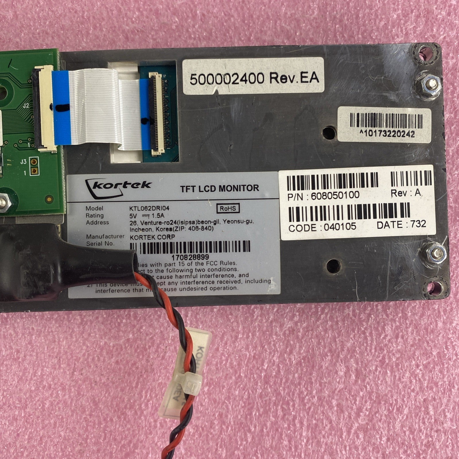Kortek KTL062DRI04 TFT LCD Monitor 500002400 Rev EA 6