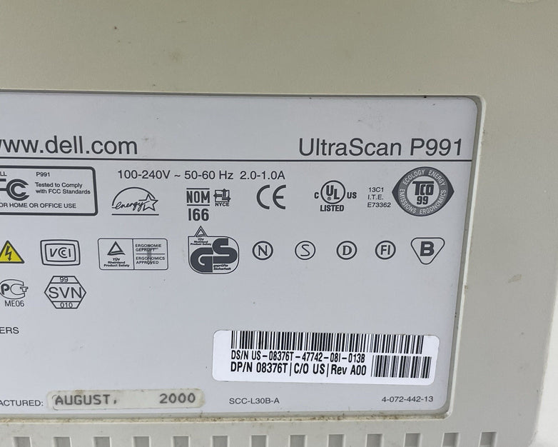 Dell UltraScan 18" P991 Flat Trinitron CRT Monitor