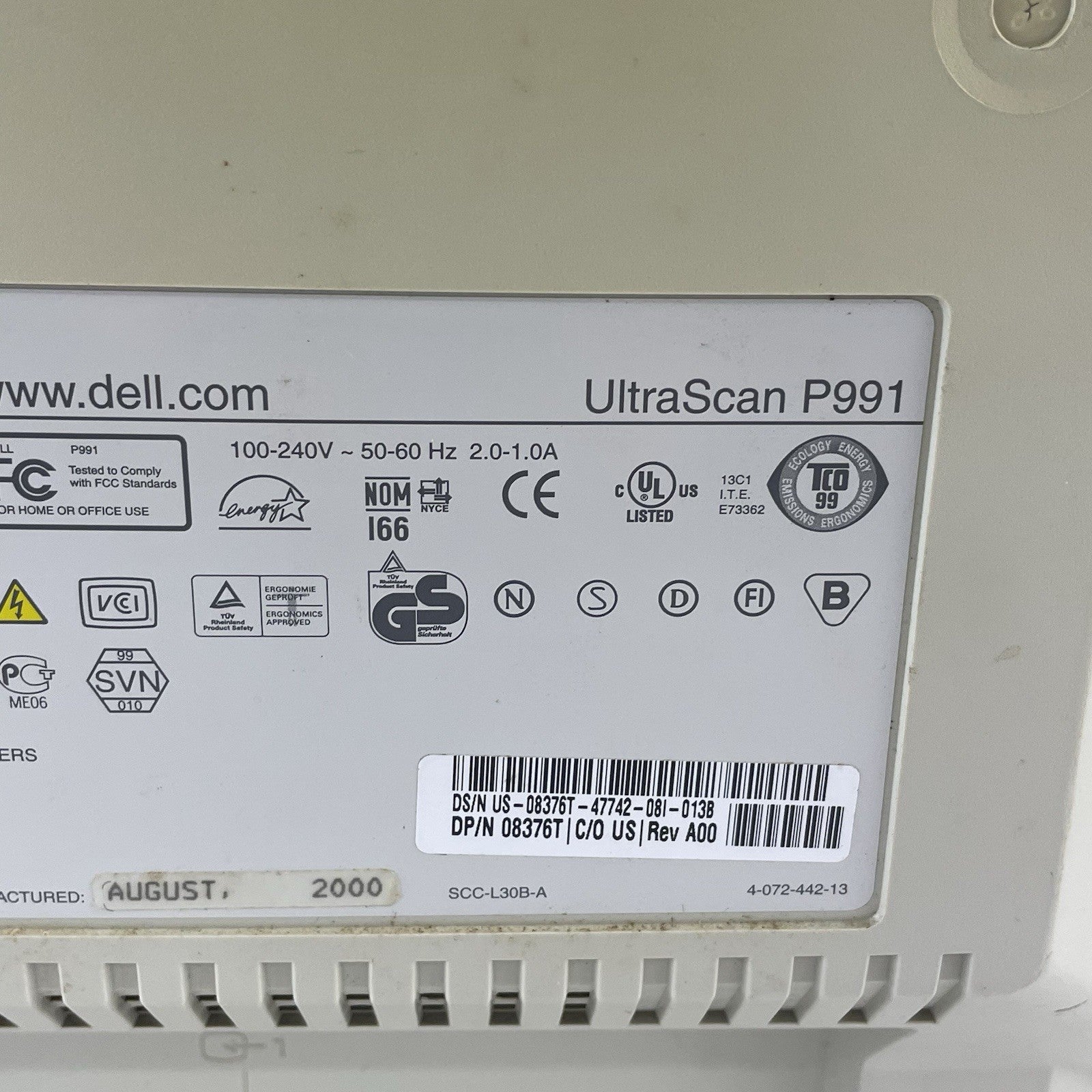 Dell UltraScan 18" P991 Flat Trinitron CRT Monitor10