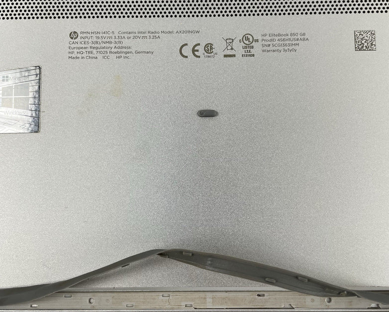HP EliteBook 850 G8 15.6" i5-1145G7 2.60 GHz 16 GB RAM No SSD/OS/AC/Batt-Rubber