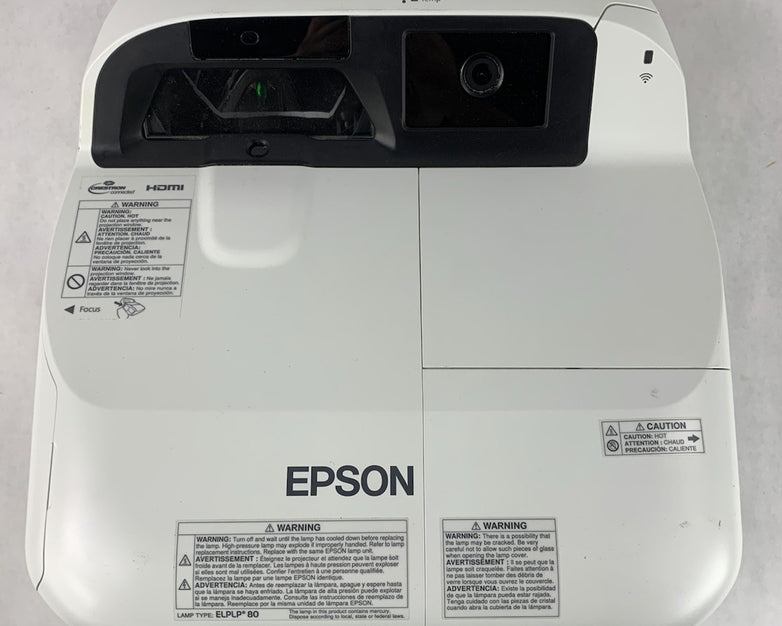 Epson H599A BrightLink 595Wi LCD Lamp Projector 169 Lamp Hours No Remote
