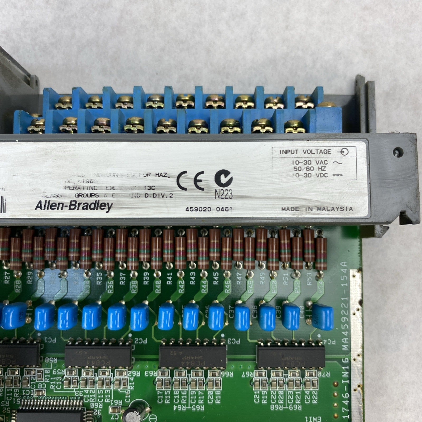 Allen-Bradley SLC500 Input Module 1746-IN16 Ser. C - Untested And Missing Cover4
