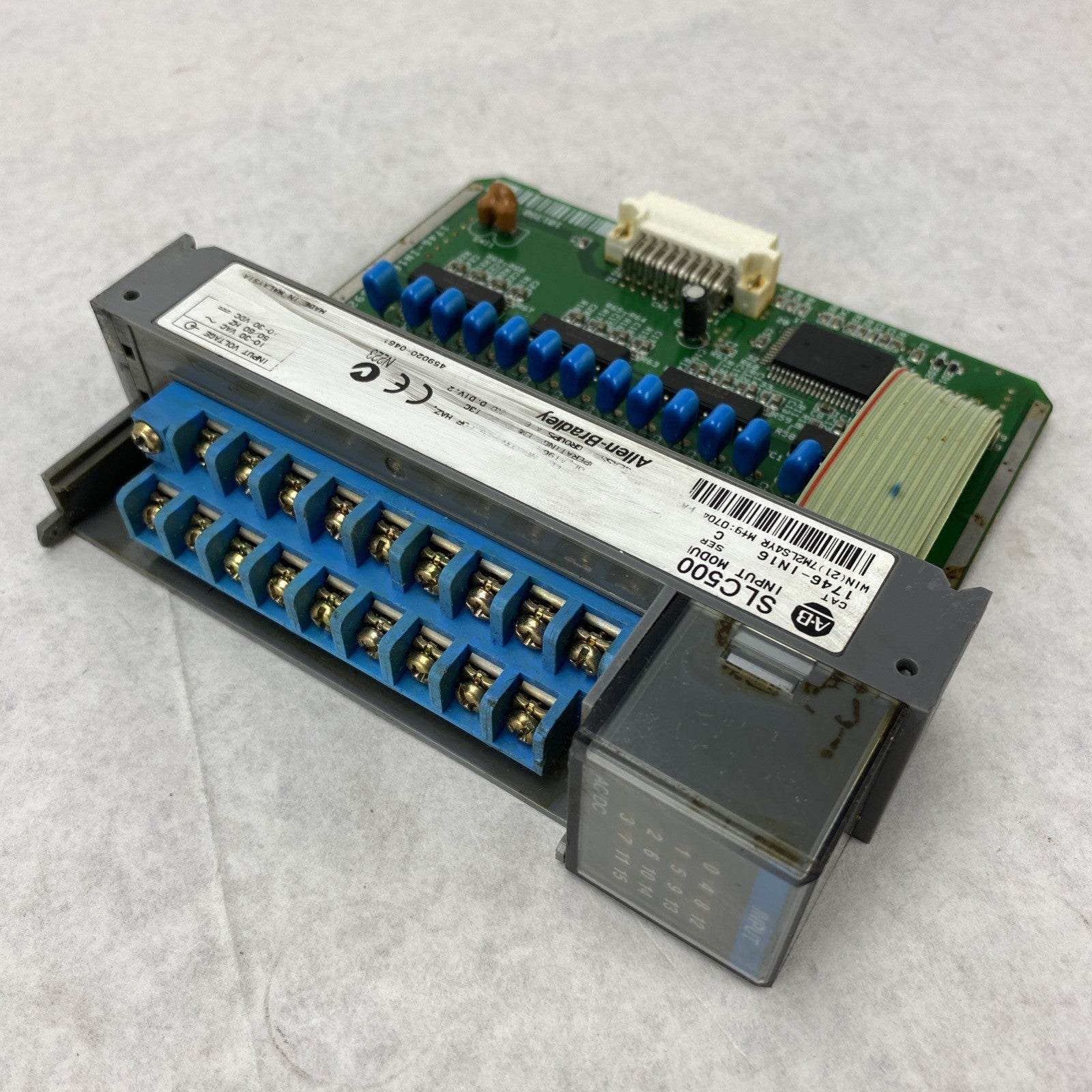 Allen-Bradley SLC500 Input Module 1746-IN16 Ser. C - Untested And Missing Cover0