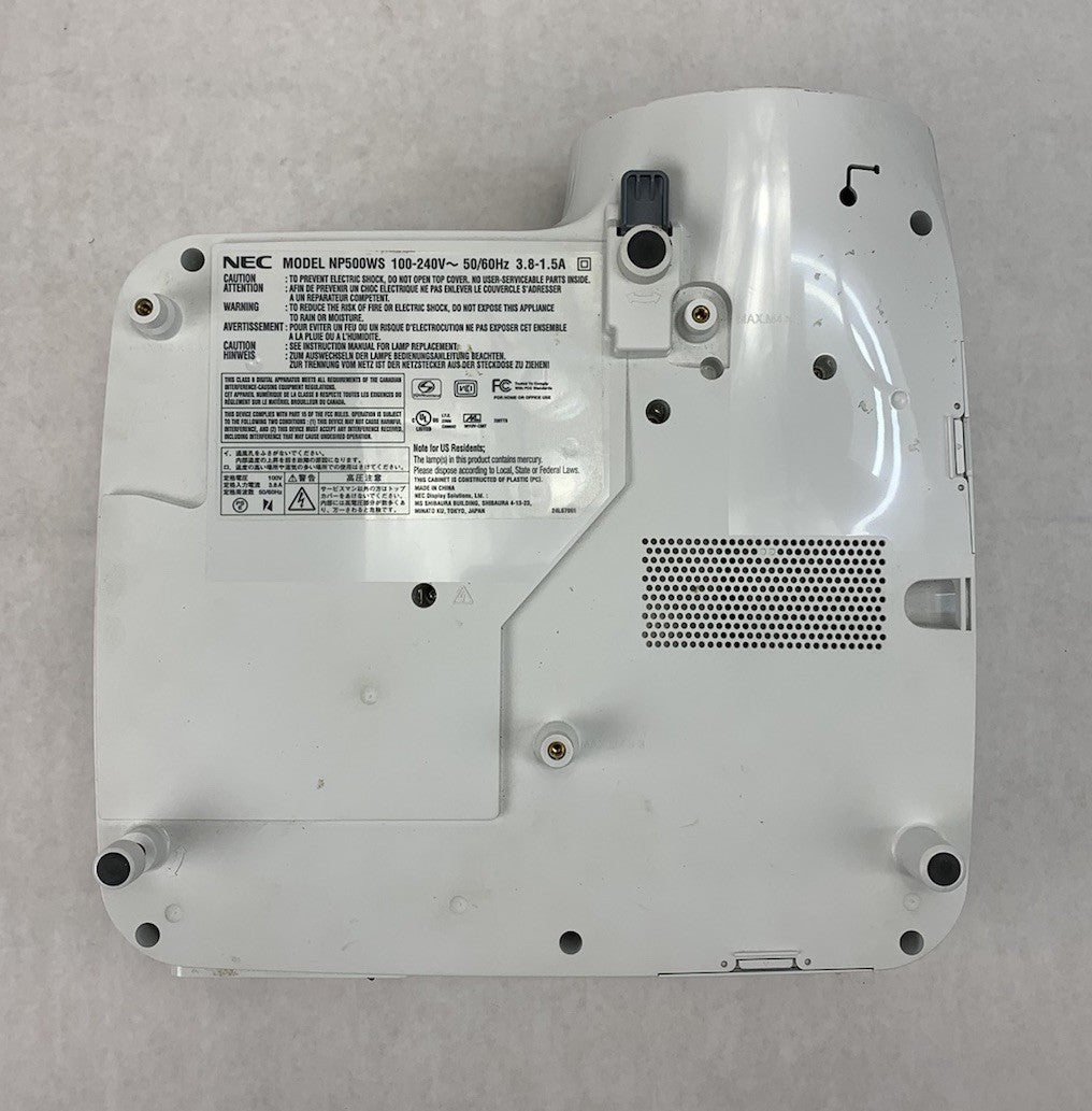 NEC NP500WS LCD Projector 537 Lamp Hours