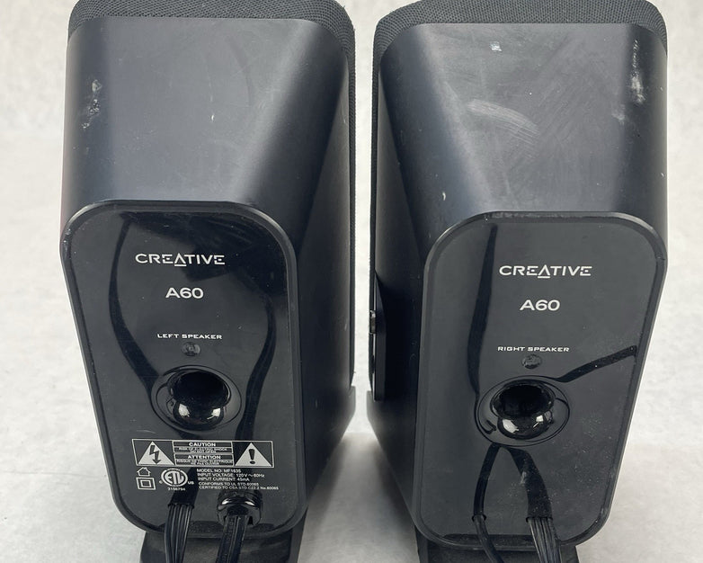 Creative A60 2.0 Desktop Stereo Speaker System – Black Tested
