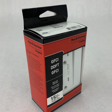 New Pass & Seymour LeGrand 1595-WCC10 GFCI Duplex Receptacle White