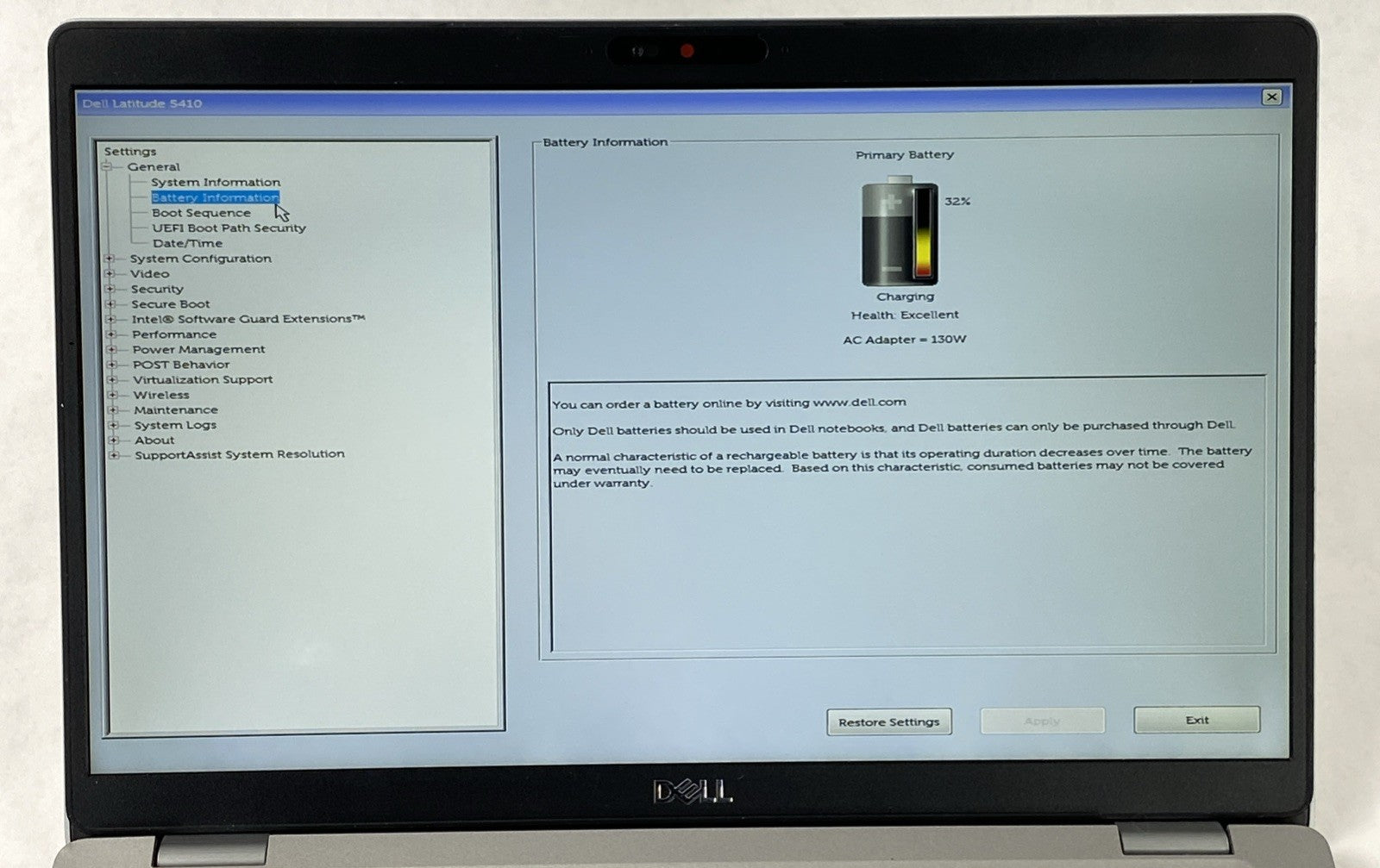 Dell Latitude 5410 Intel Core i5-10210U 1.60 GHz 8 GB RAM 14.0" No HDD No OS