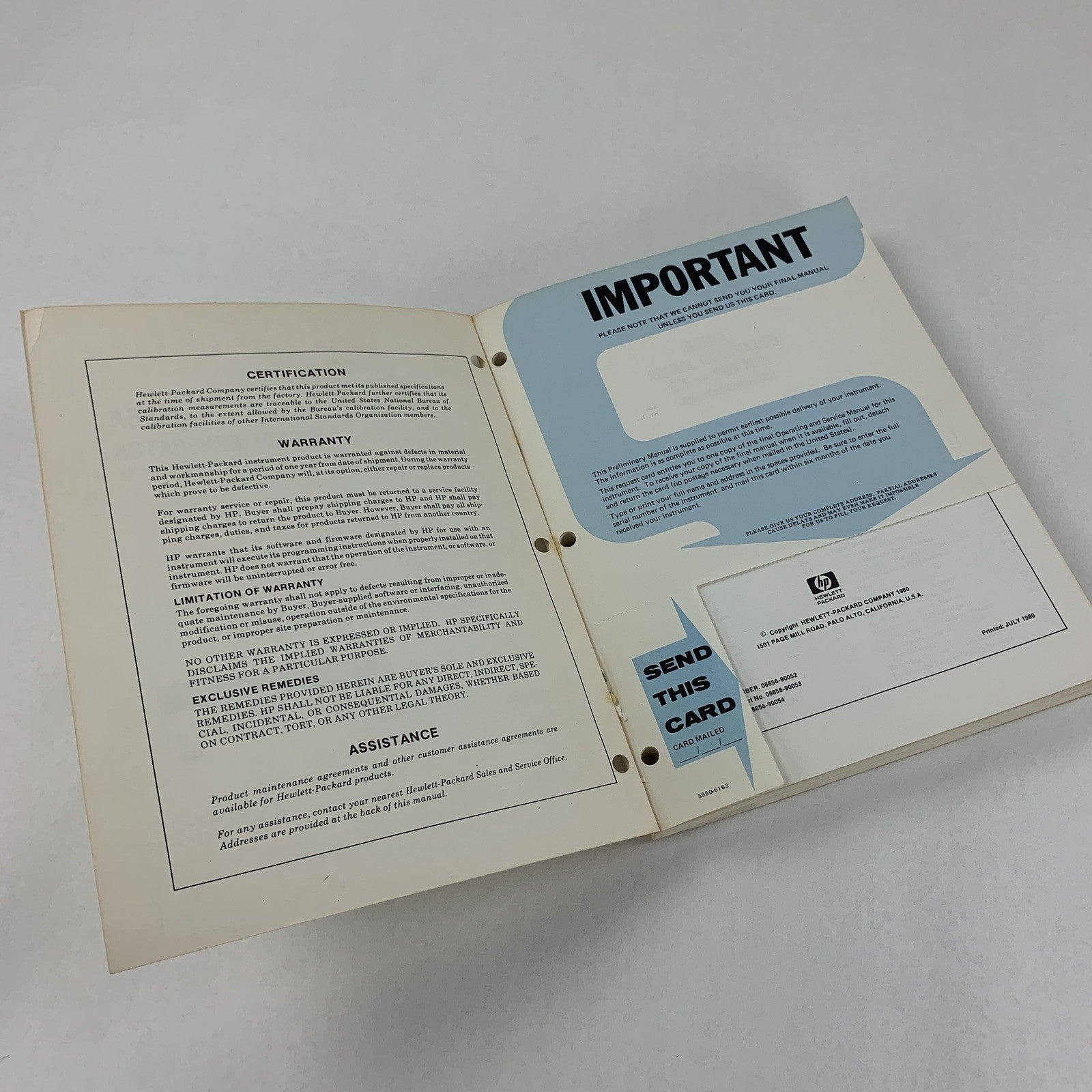 HP 08656-90109 8656A Signal Generator Operating and Service Manual May 1981