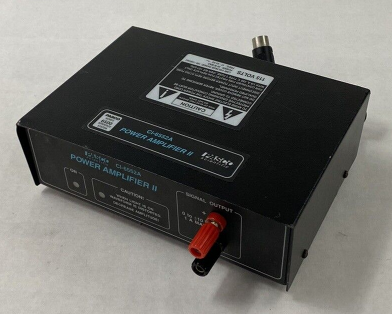 Pasco Scientific CI-6552A Power Amplifier II Power Tested No Power Cord