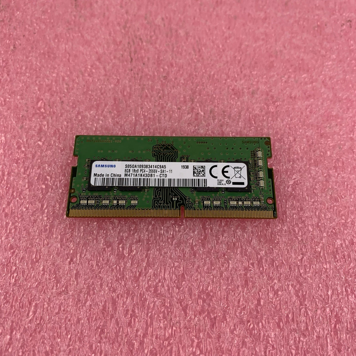 Samsung 8GB 1Rx8 PC4-2666V-SA1-11 Laptop Ram  M471A1K43DB1-CTD2