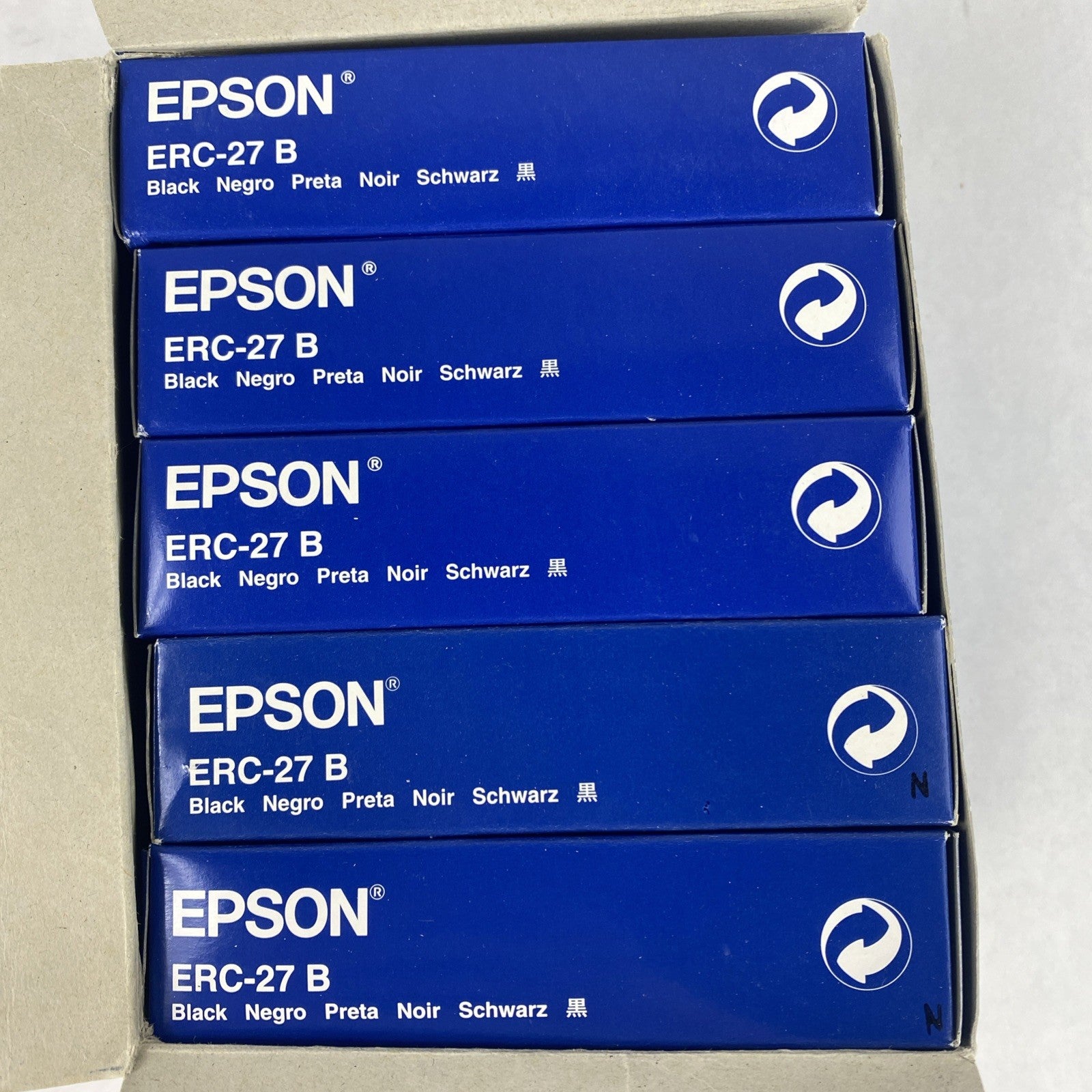 Epson ERC-27B Ribbon Cartridge Open Box Sealed Lot of 105