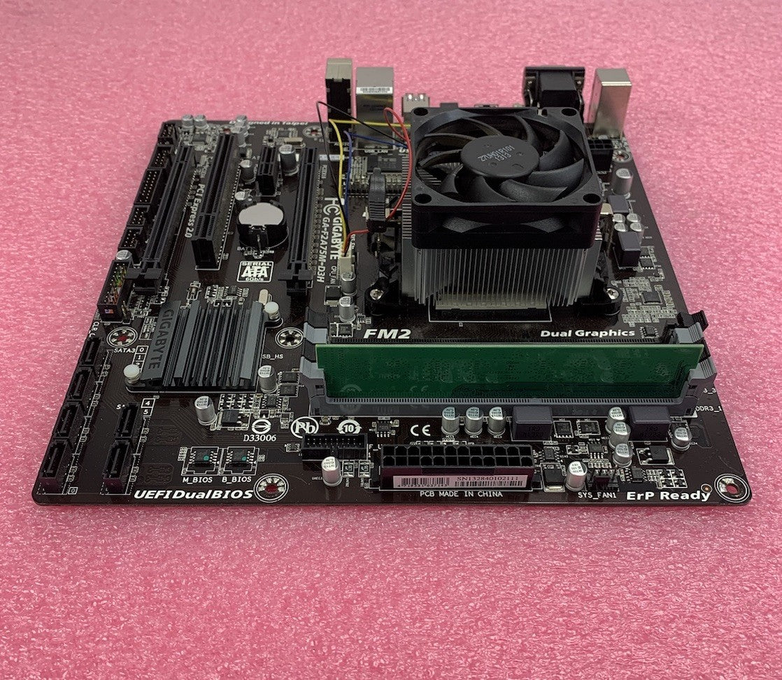 Gigabyte F2A75M-D3H Motherboard AMD A8-5600K 3.6GHz 4GB RAM w/ Shield