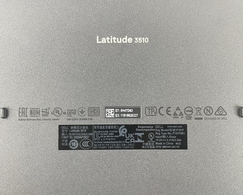 Dell Latitude 3510 15.6" i5-10210U 1.60 GHz 8 GB RAM No SSD/OS/AC/Batt