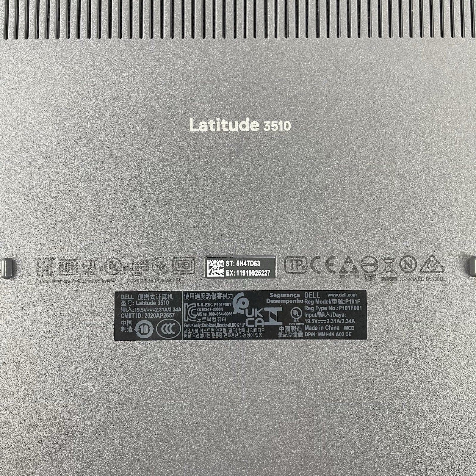 Dell Latitude 3510 15.6" i5-10210U 1.60 GHz 8 GB RAM No SSD/OS/AC/Batt14