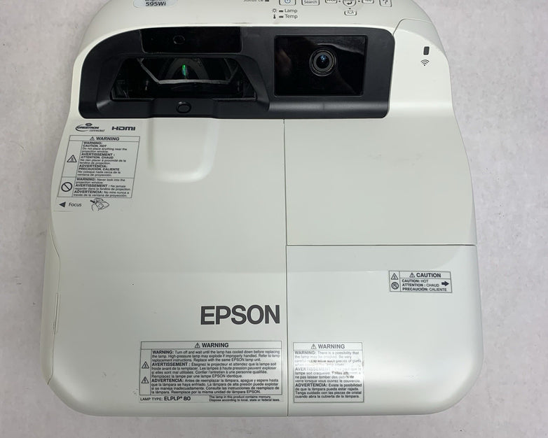 Epson H599A BrightLink 595Wi LCD Lamp Projector 3747 Lamp Hours - No Remote