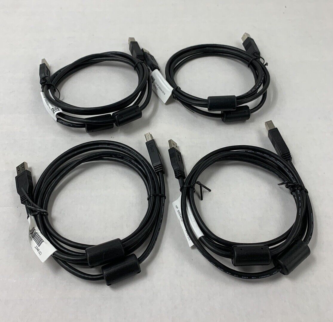 6ft Unbranded USB 3.0 Type A to B Male Cable (Lot of 4)
