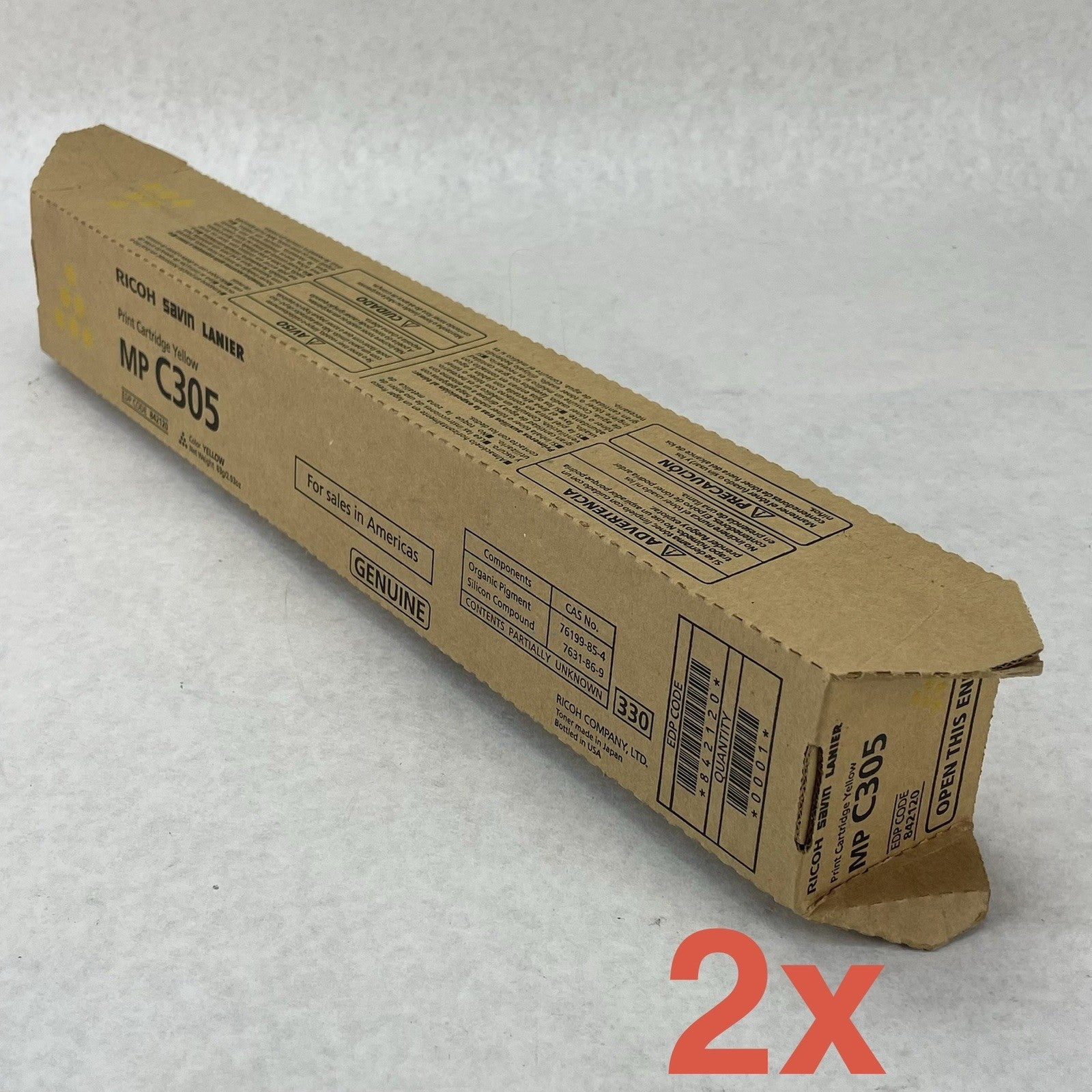 Ricoh MP C305 Genuine Yellow Toner Print Cartridge Lot of 20