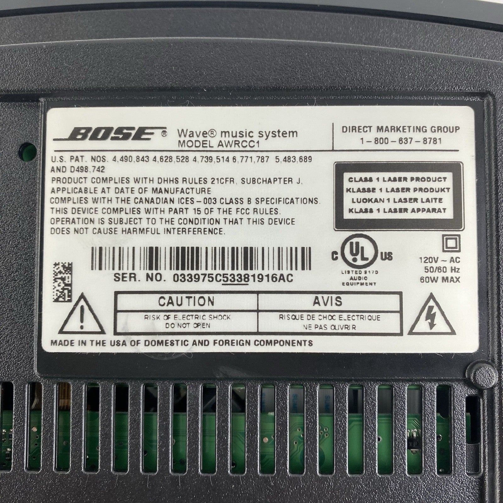 Bose AWRCC1 Wave Music System Power Tested No Power Cord No Remote10