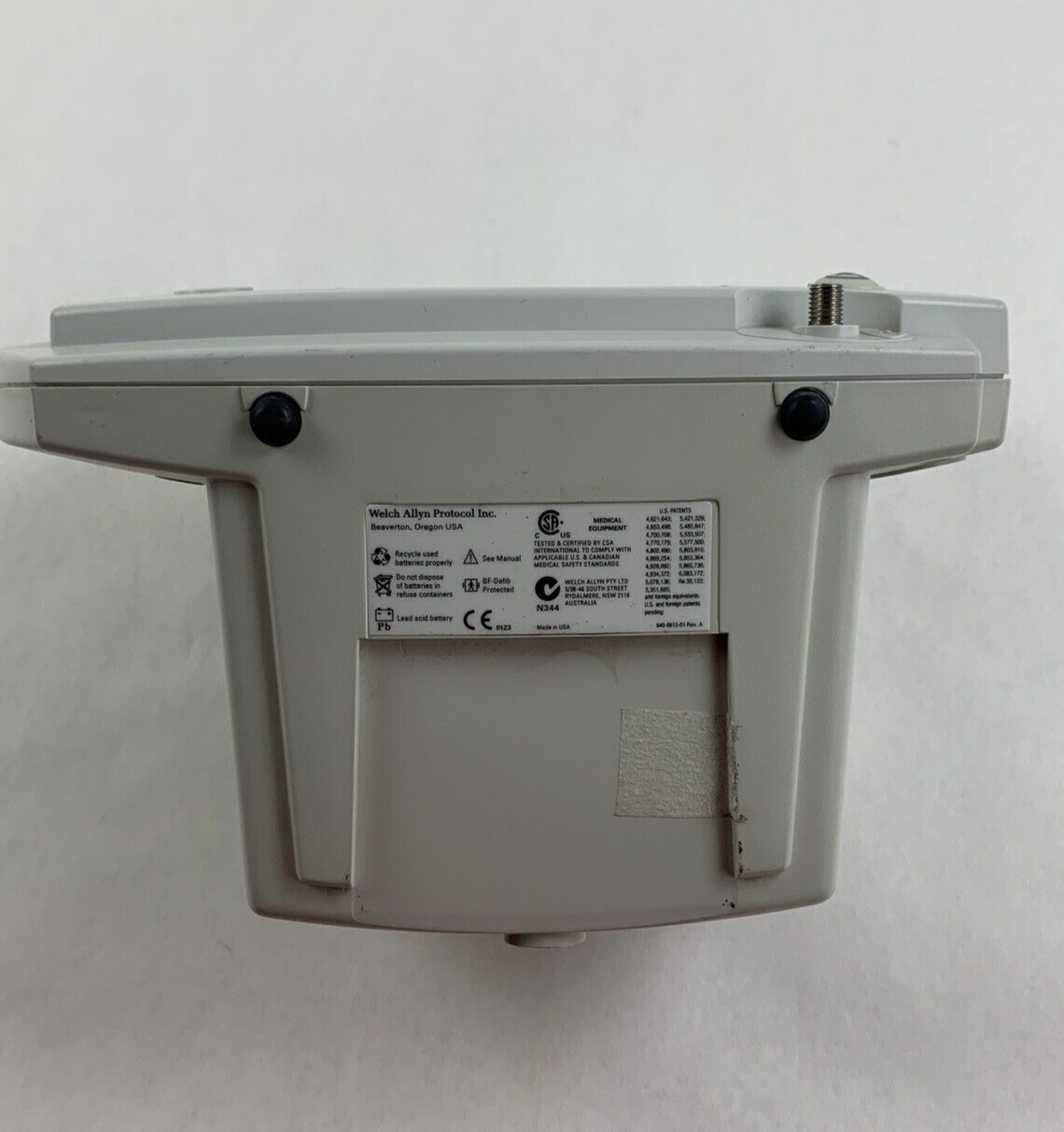 Welch Allyn 53N00 Patient Monitor SpO2  007-0100-01 Untested No Battery