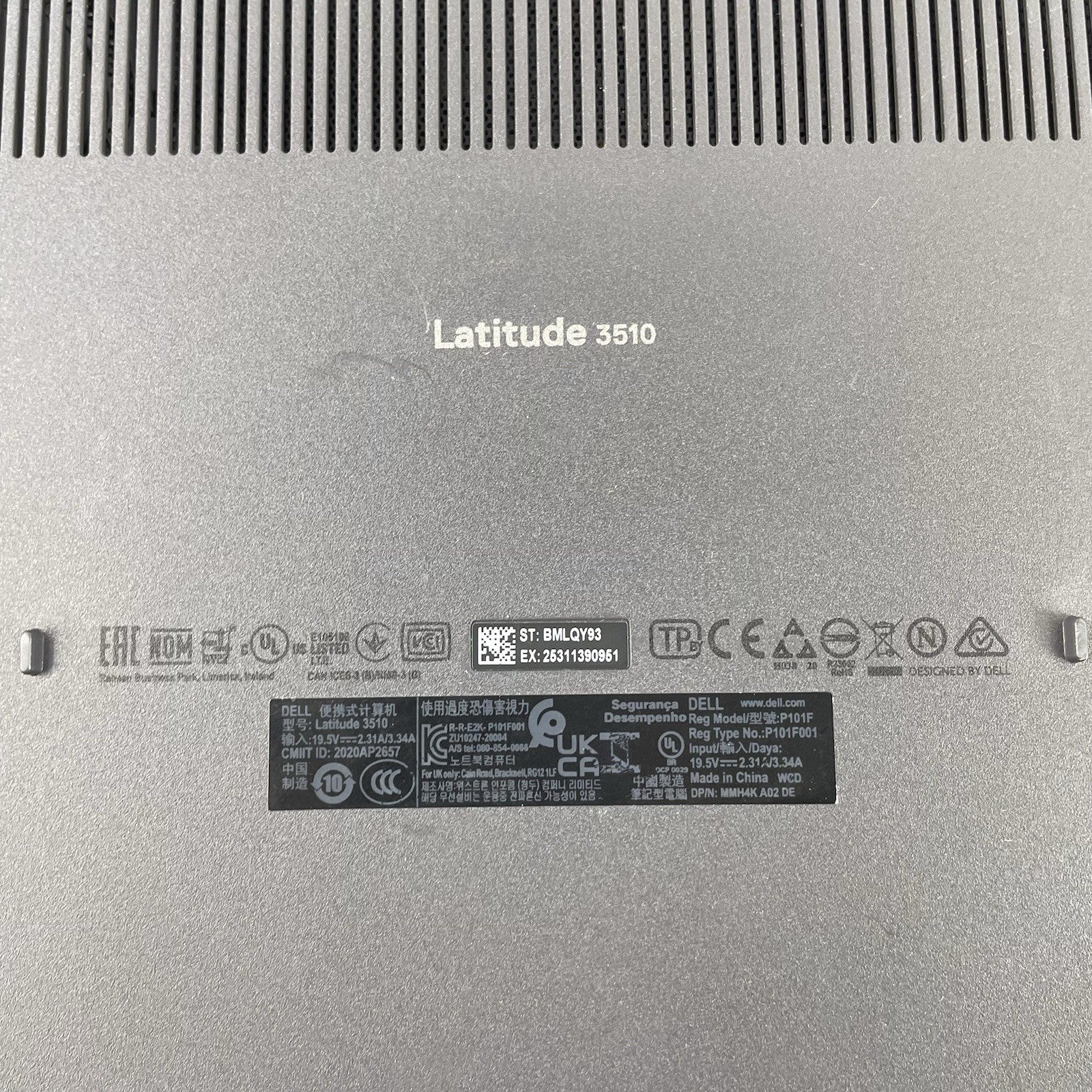 Dell Latitude 3510 15.6" i7-10510U 1.80 GHz 8 GB RAM No SSD/OS/AC14