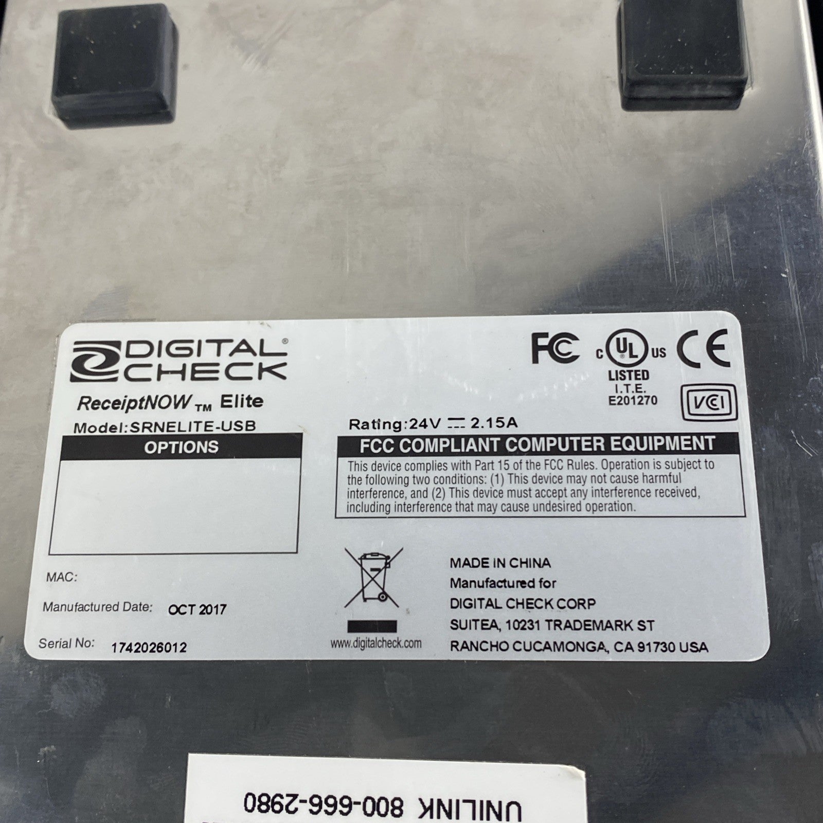 Digital Check SR NE Lite-USB Receipt Printer Tested10