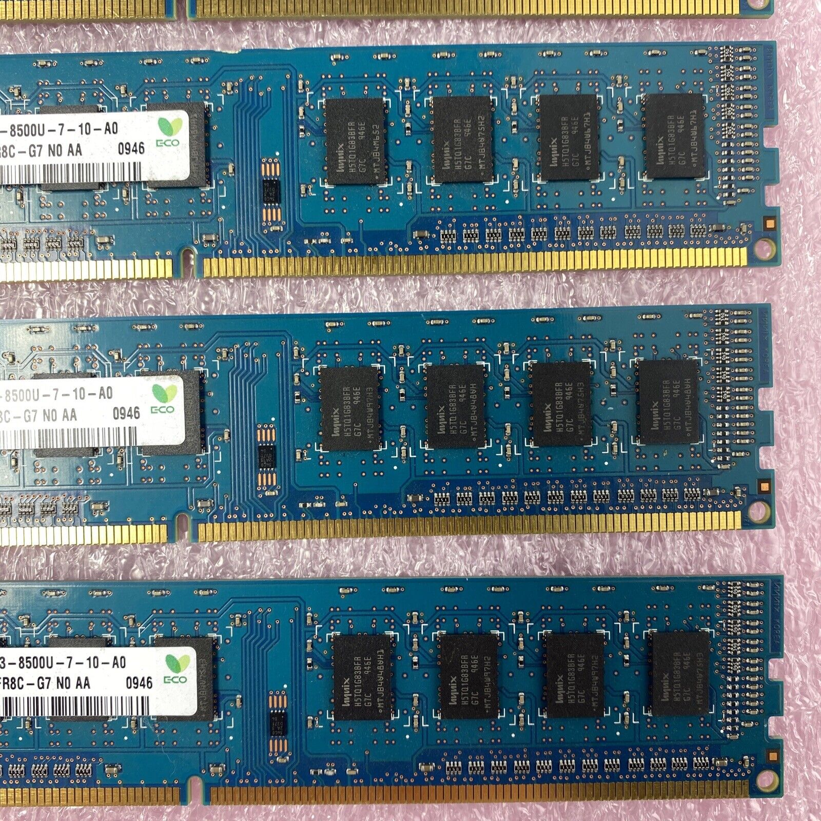 1GB Hynix HMT112U6BFR8C-G7 1Rx8 PC3-8500U DDR3 Non-ECC Desktop RAM (Lot of 10)
