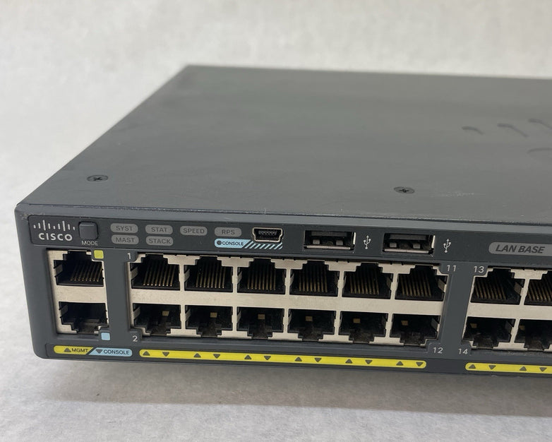 Cisco Catalyst WS-C2960X-48TS-L V03 48 Port Gigabit Switch - Tested