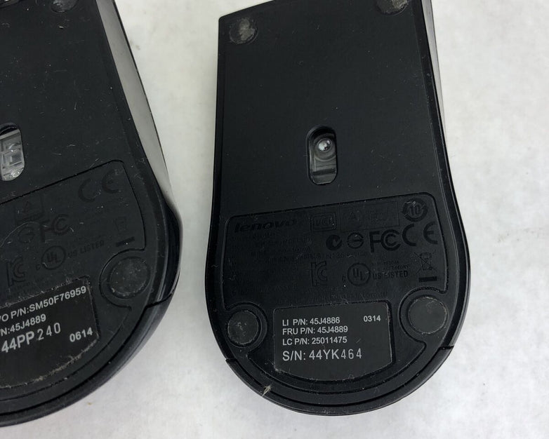 Lenovo MOEUUQA Black Wired USB Mouse (Lot of 4)