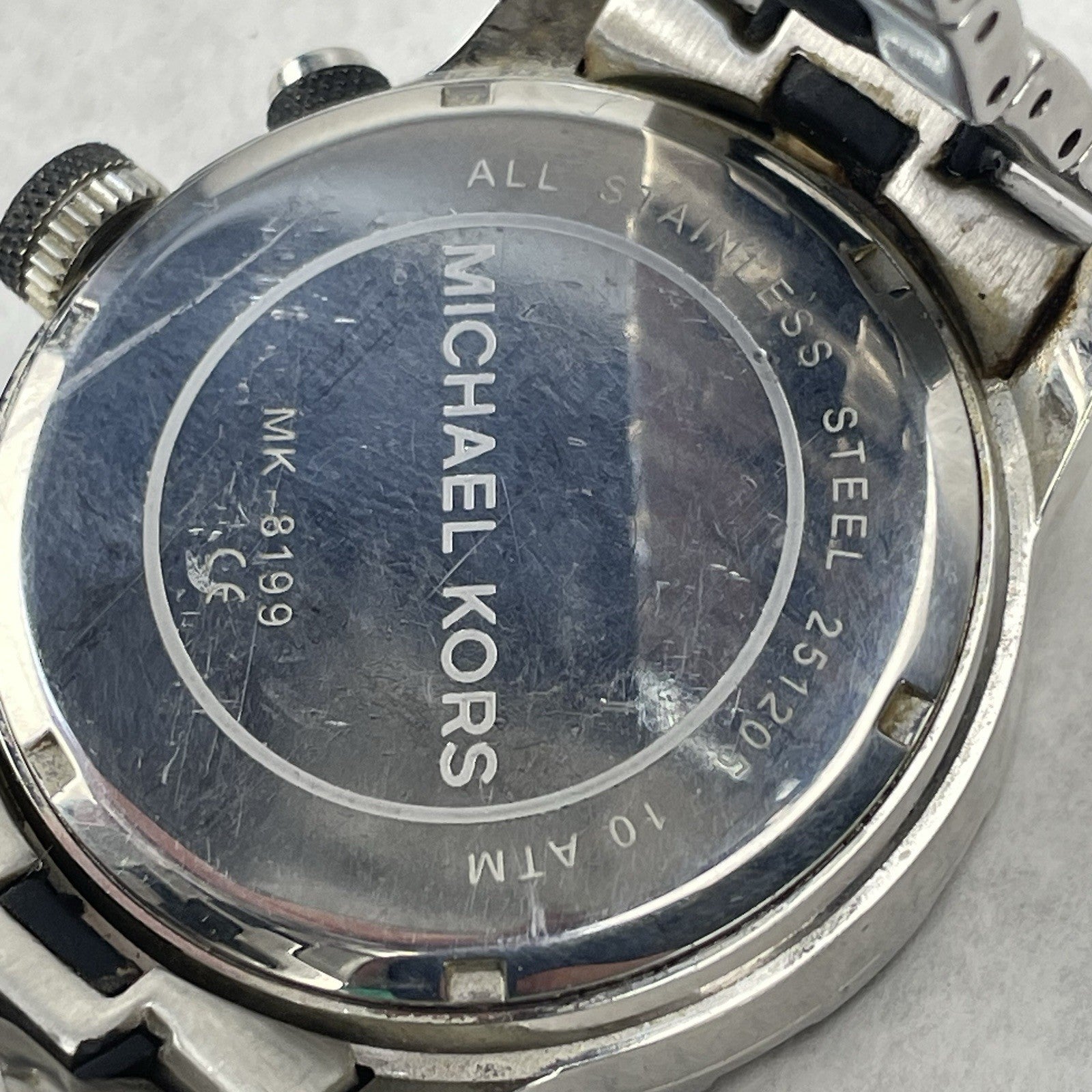 Michael Kors MK-8199 Chronograph Quartz Parts Or Repair Not Ticking8