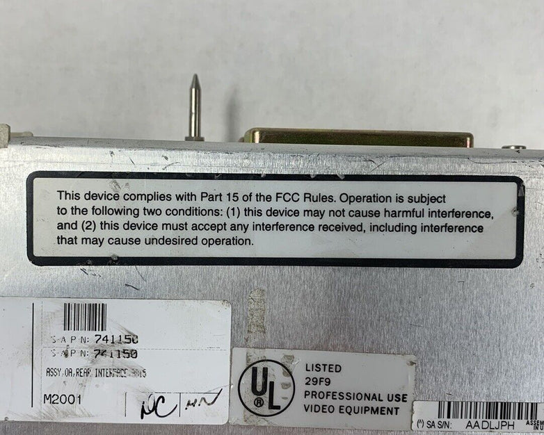 Mendota Scientific Atlanta Backplane 741150 Rear Interface