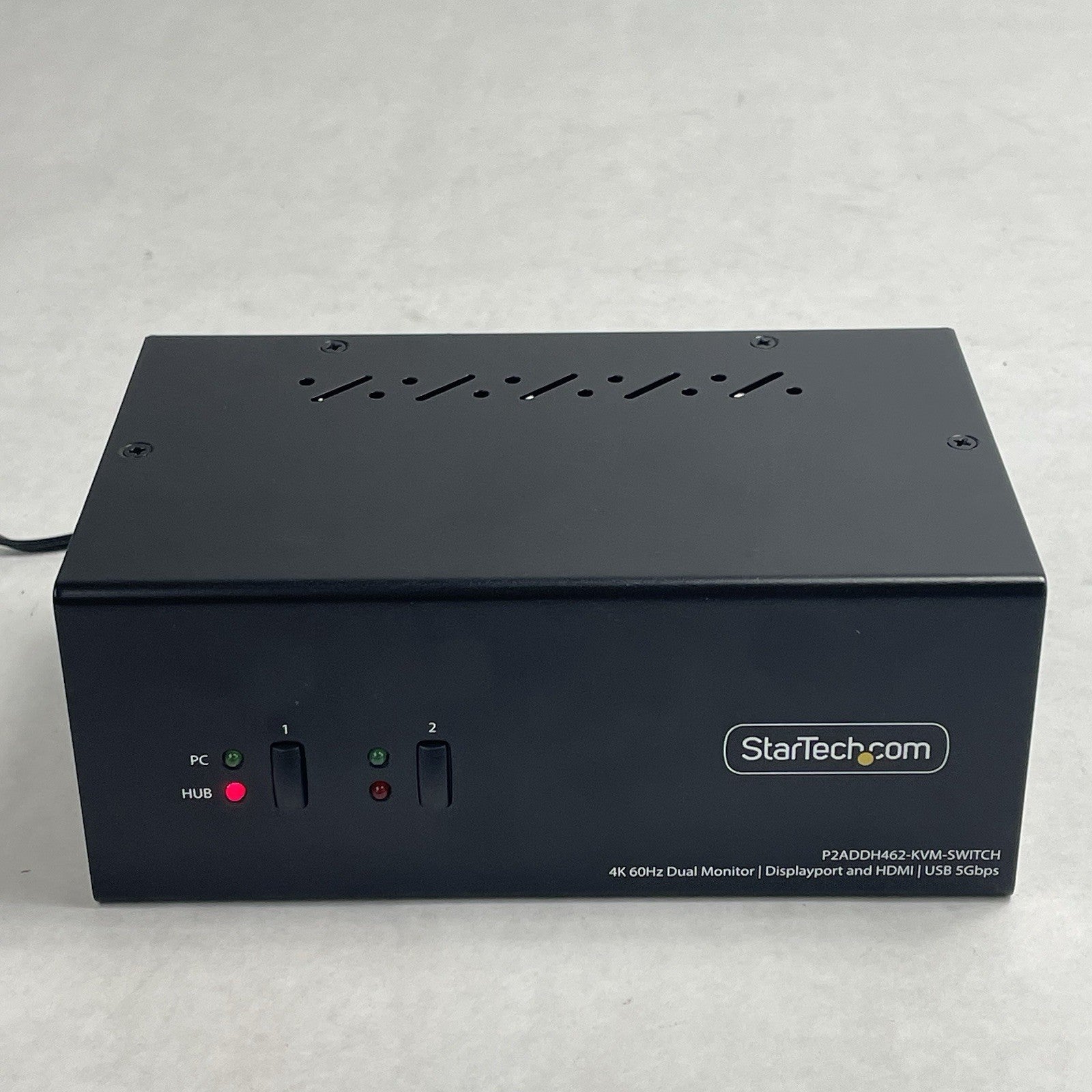 StarTech.com P2DD46A2-KVM-SWITCH 2-Port Dual-Monitor Power Tested2