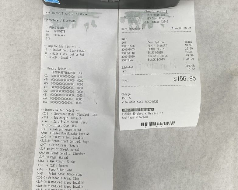 Star TSP650II Thermal POS Receipt Printer USB Tested