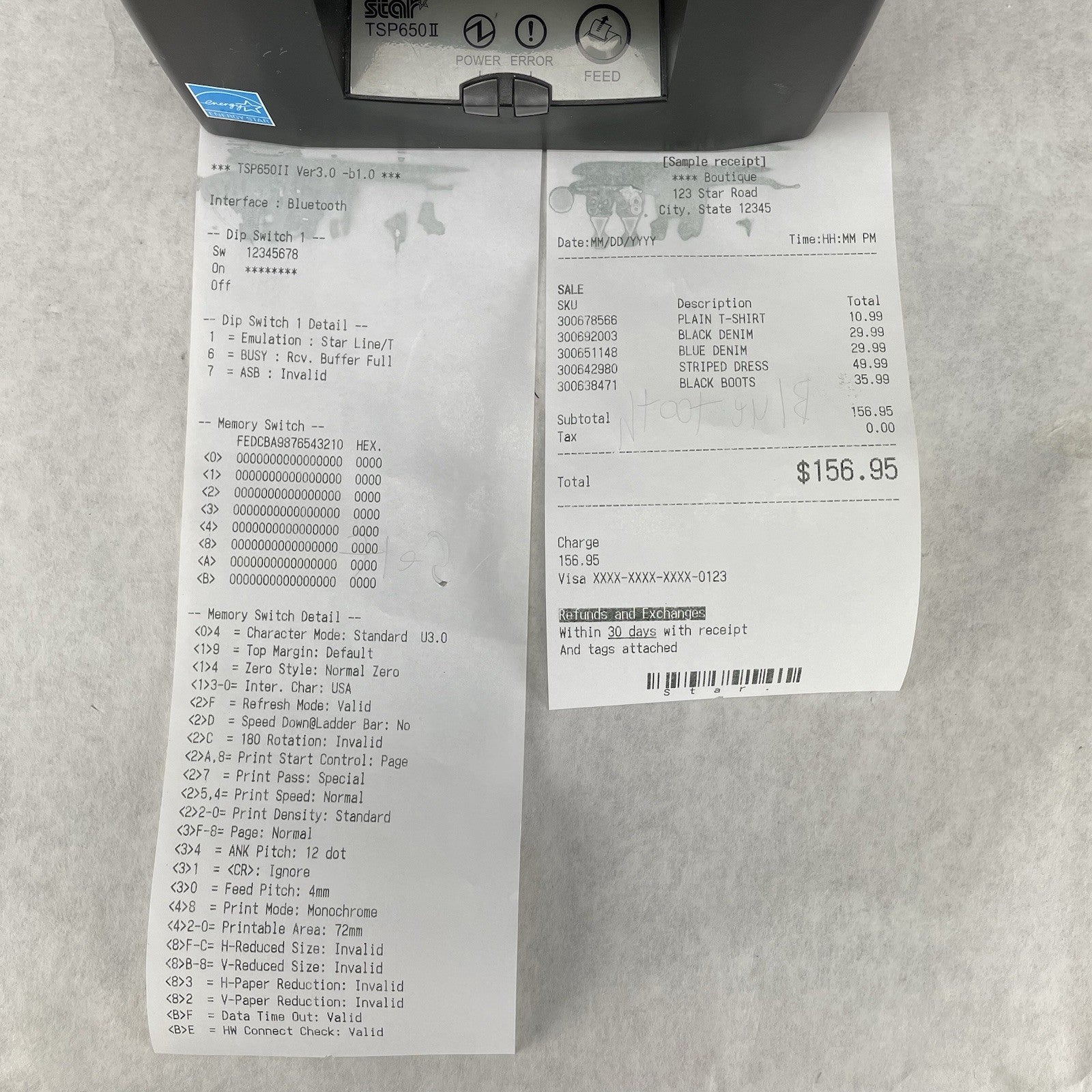 Star TSP650II Thermal POS Receipt Printer USB Tested