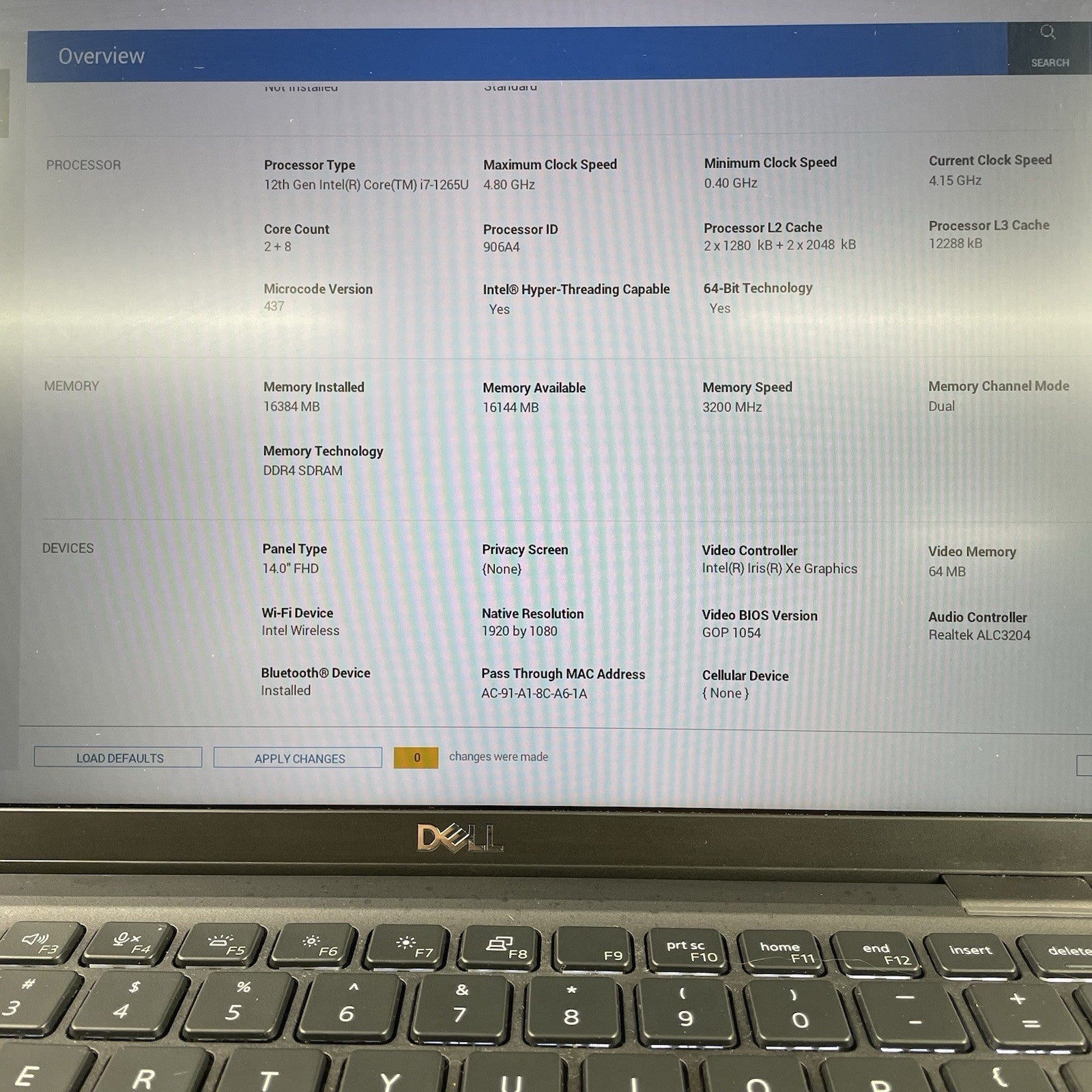 Dell Latitude 7430 14" i7-1265U 4.15 GHz 16 GB RAM No SSD/OS/AC3