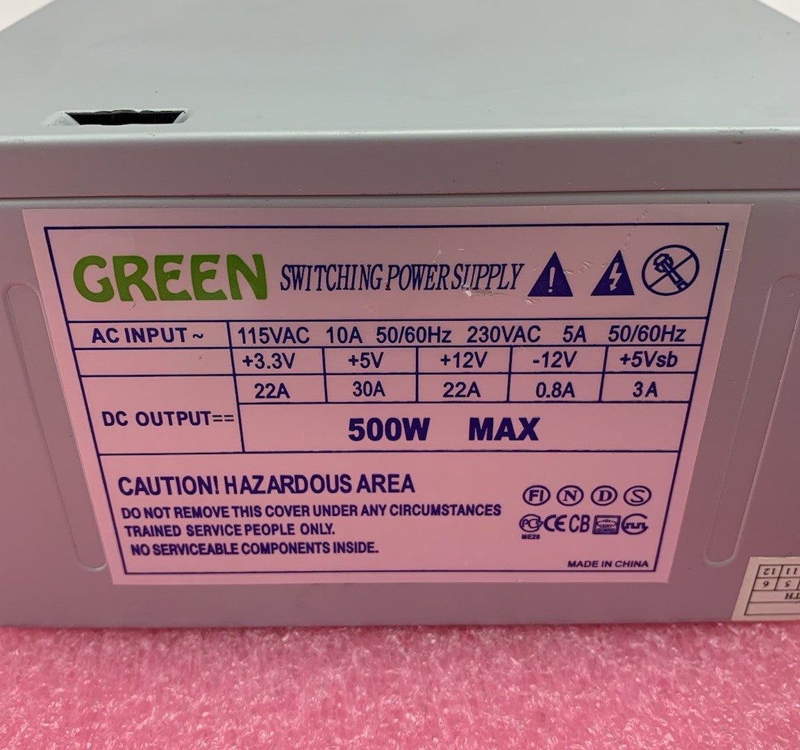 Green 500W Switching Power Supply