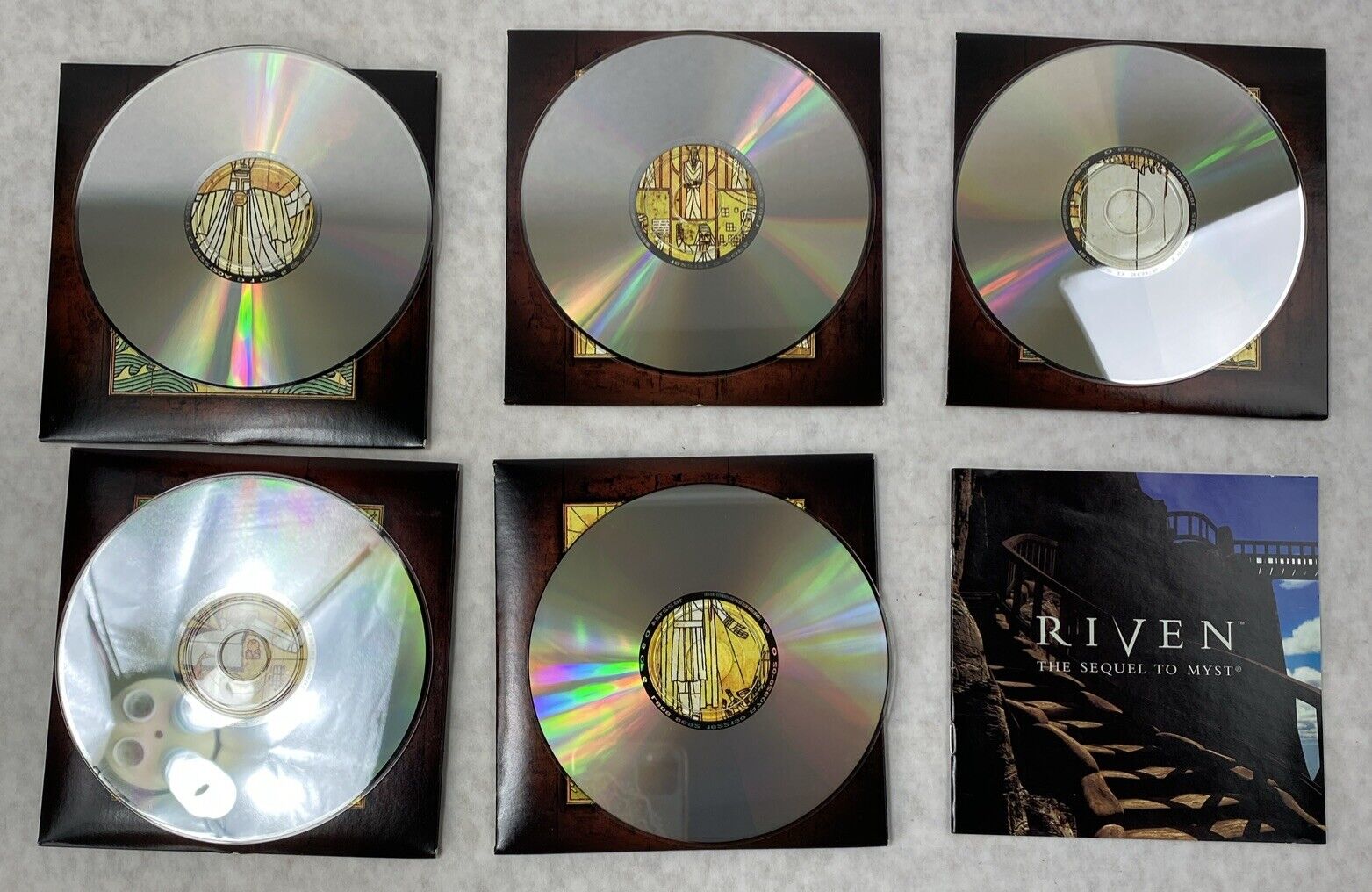 Riven 1997 + Myst 1993 Bundle MPC Classic Windows PC Game with Manuals
